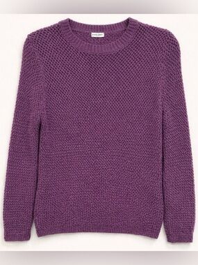 Rachel Comey Waffle Knit Sweater Purple - Size Large